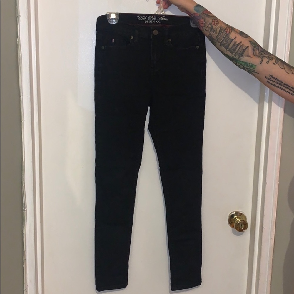 Black Skinny Polo Jeans